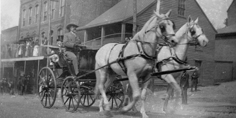 Historic photo of Wild Bill traveling through Lynchburg, Virginia